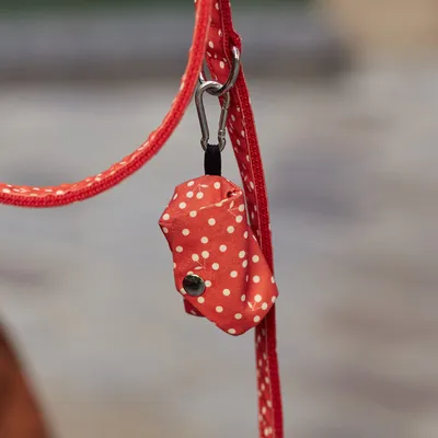 French Bandit - Pochette pour sacs à crottes, rouge coquelicot