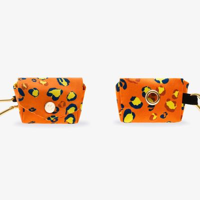 French Bandit - Pochette pour sacs à crottes léopard néon