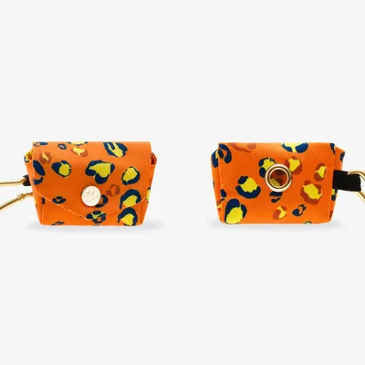 French Bandit - Pochette pour sacs à crottes léopard néon