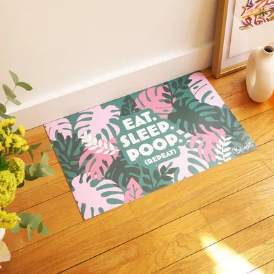 French Bandit - Tapis de gamelle eat, sleep, poop