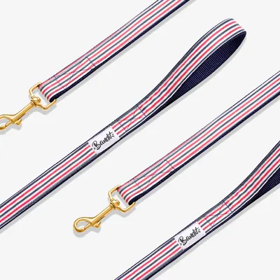French Bandit - Laisse pour chien bleu blanc rouge French Bandit - Laisse pour chien bleu blanc rouge