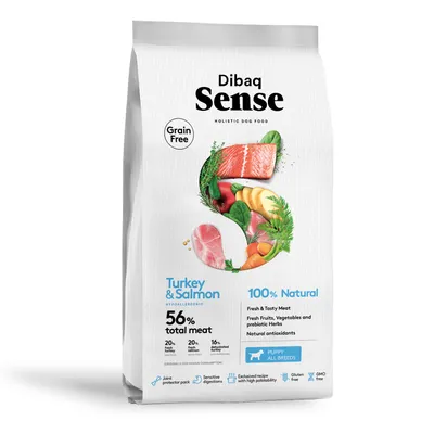 Dibaq Sense - Croquettes Chiot - Saumon & Dinde sans céréales Dibaq Sense - Croquettes Chiot - Saumon & Dinde sans céréales