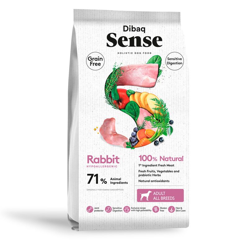Dibaq Sense sans grain Lapin croquette pour chien