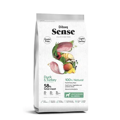 Dibaq Sense sans grain canard et poulet light pour chiens seniors Dibaq Sense sans grain canard et poulet light pour chiens seniors