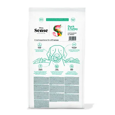 Dibaq Sense sans grain canard et poulet light pour chiens seniors