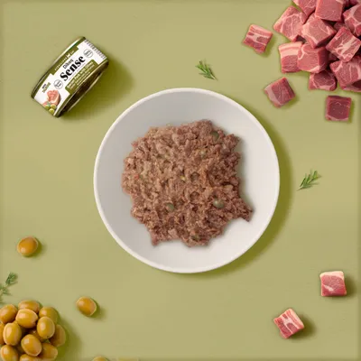 Dibaq Sense Esterilizado Cerdo Ibérico con Aceitunas pack 12 uds x 70 gr