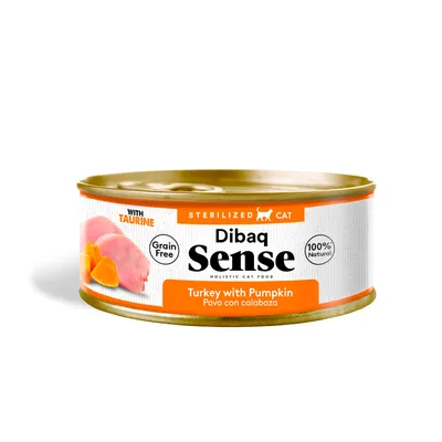 Dibaq Sense Cat Esterilizado Pavo con Calabaza pack 12 uds x 70 gr Dibaq Sense Cat Esterilizado Pavo con Calabaza pack 12 uds x 70 gr