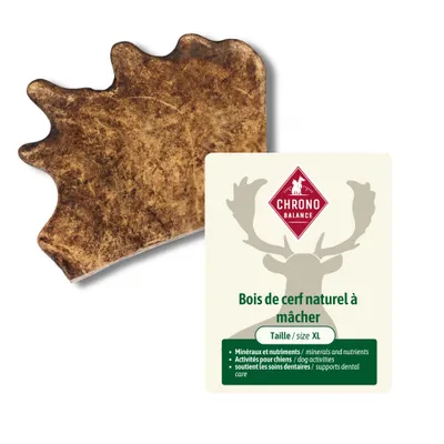 ChronoBalance - bois de cerf naturel à mâcher pour chien