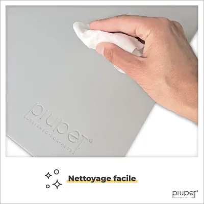 PiuPet® Tapis pour Gamelle Chien & Chat I 60x40cm I Imperméable