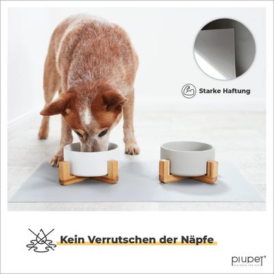 PiuPet® Napfunterlage I 60x40cm I Futternapf Unterlage I Silikon