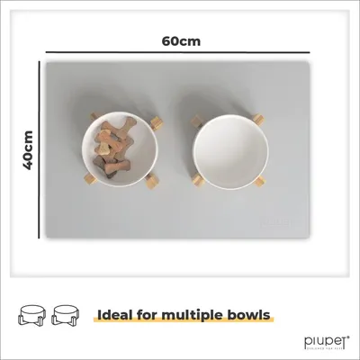 PiuPet® Tapis pour Gamelle Chien & Chat I 60x40cm I Imperméable