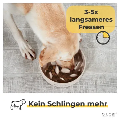 PiuPet® Gamelle Anti-Glouton Chien I 0,4L I Grande Taille I Lave-Vaisselle