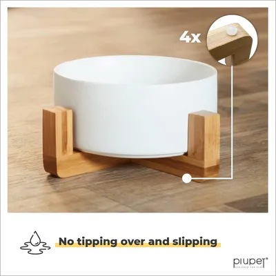 PiuPet Gamelle pour Chiens 2x850ml I Céramique I Lavable au Lave-Vaisselle