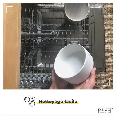 PiuPet Gamelle pour Chiens 2x850ml I Céramique I Lavable au Lave-Vaisselle