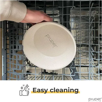 PiuPet® Gamelle Chien I 2x1,6L I Beige I Lavable en Lave-Vaisselle I 21,5cm