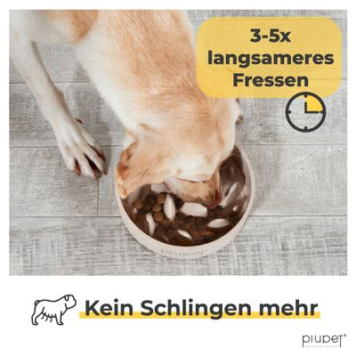 PiuPet® Antischlingnapf I Futternapf für Hunde I spülmaschinengeeignet