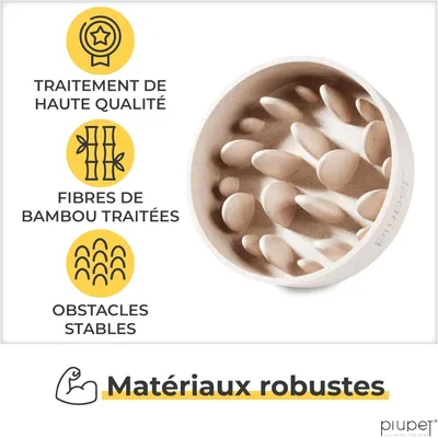 PiuPet® Gamelle Anti-Glouton Chien I 0,8L I Grande Taille I Lave-Vaisselle