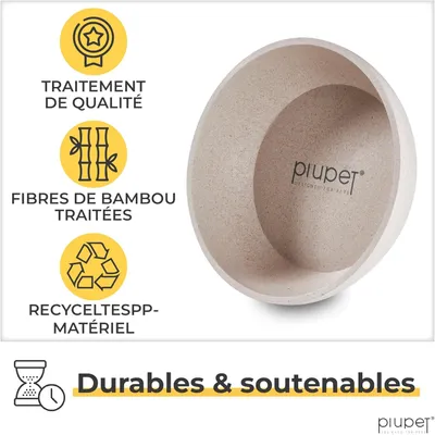 PiuPet Lot de 2 écuelles pour chiens