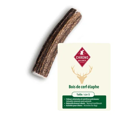 ChronoBalance - Bois de cerf élaphe pour chien (morceaux coupés en deux)