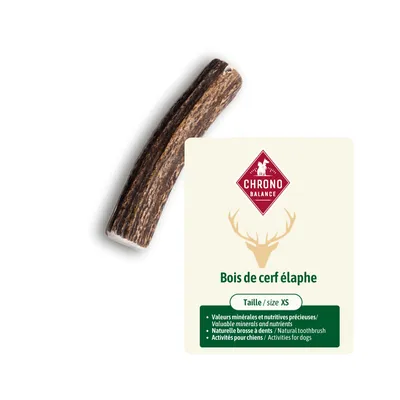 ChronoBalance - Bois de cerf élaphe pour chien (morceaux coupés en deux)