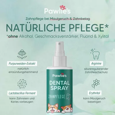 Pawlie's Dentalspray für Hunde und Katzen