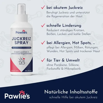 Pawlie's Anti-Juckreiz Spray für Hunde und Katzen