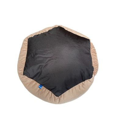 TOPZOO Corbeille Chat Velours Beige