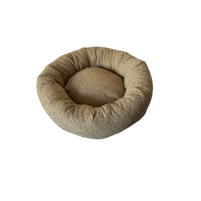 TOPZOO Coussin Apaisant Chat Bouclette Beige