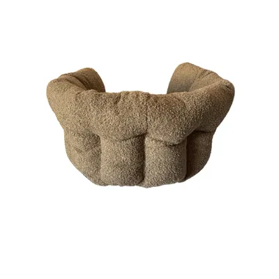 TOPZOO Corbeille Chat Bouclette Beige