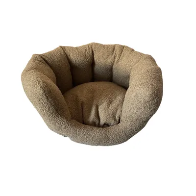 TOPZOO Corbeille Chat Bouclette Beige