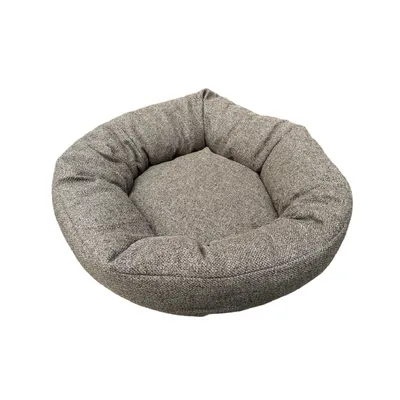 TOPZOO Corbeille Ronde Pour Chat Polyester Marron
