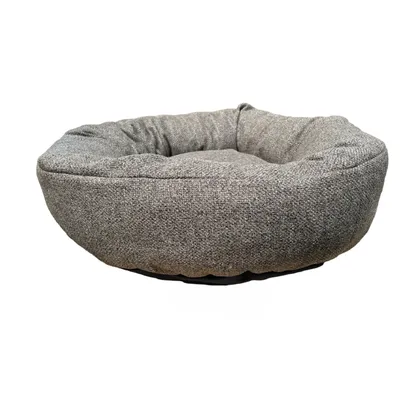 TOPZOO Corbeille Ronde Pour Chat Polyester Marron