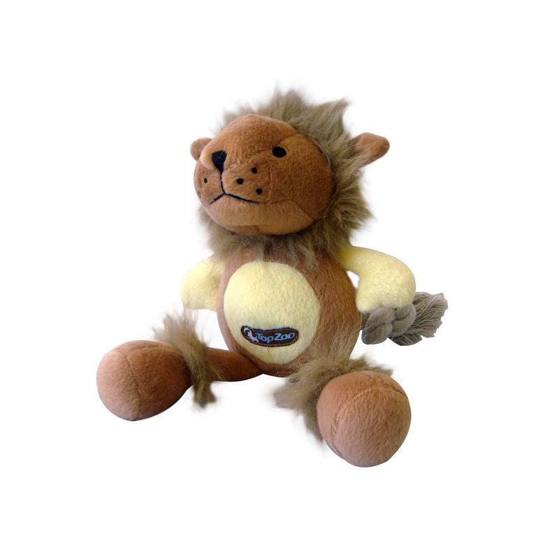 TOPZOO Peluche Pour Chien Lion Avec Queue Corde Coton
