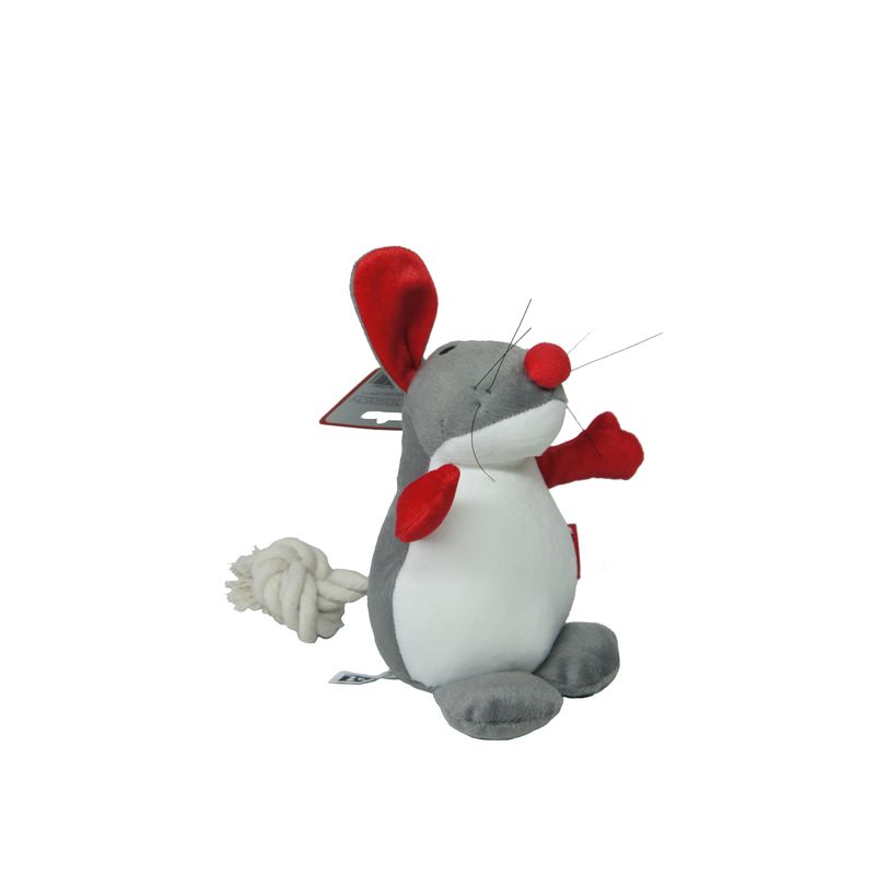 TOPZOO Jouet Chien Peluche Souris Avec Corde