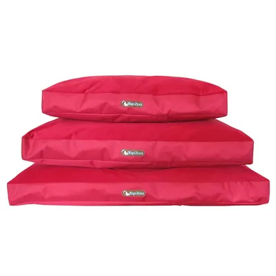 TOPZOO Matelas Pour Chien Velours Framboise M80 TOPZOO Matelas Pour Chien Velours Framboise M80
