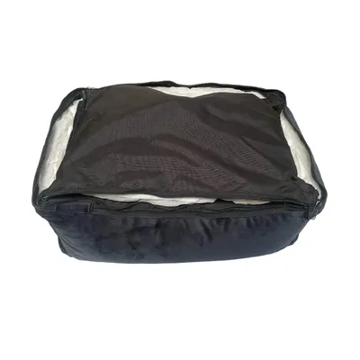 TOPZOO Panier Pour Chien Dehoussable Velours Bleu Nuit