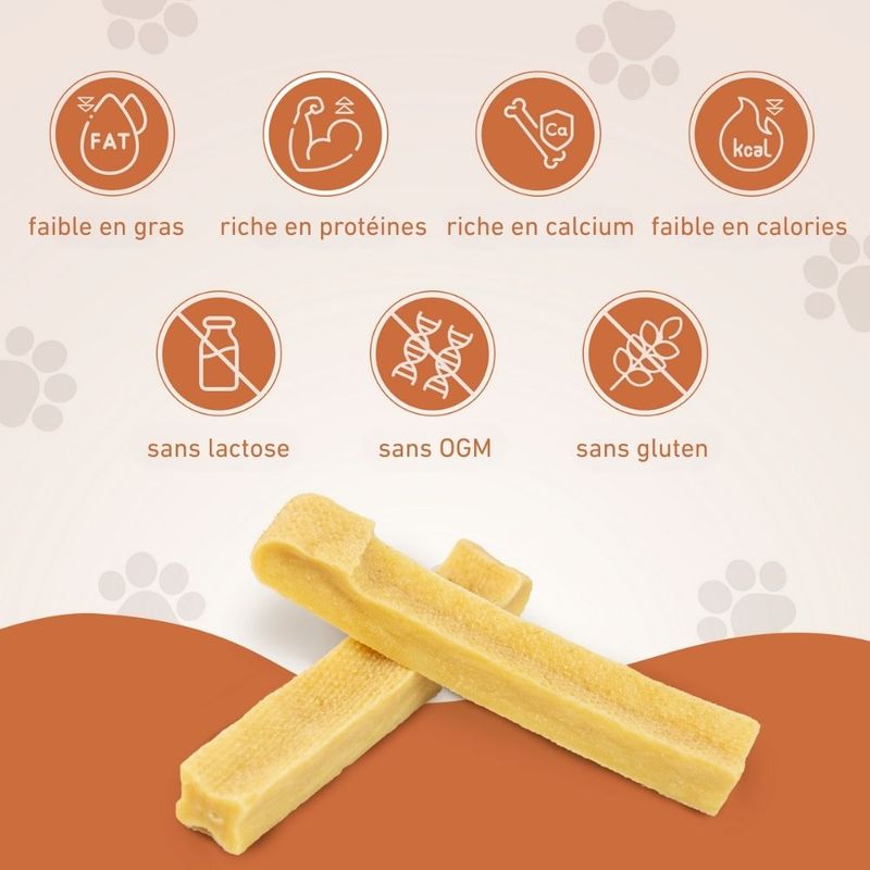Wildfang® Fromage à mâcher - bâton à mâcher au fromage à pâte dure