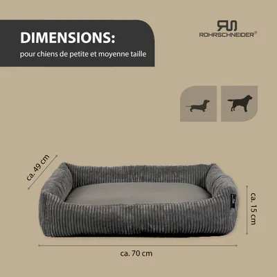 Rohrschneider Lit animal en velours côtelé