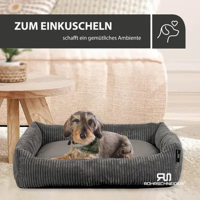 Rohrschneider Haustierbett aus Cord