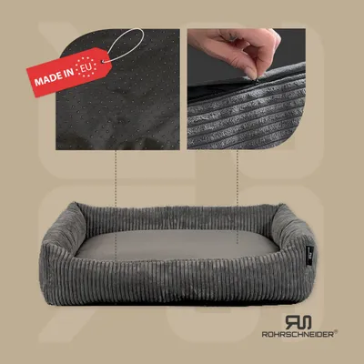 Rohrschneider Lit animal en velours côtelé