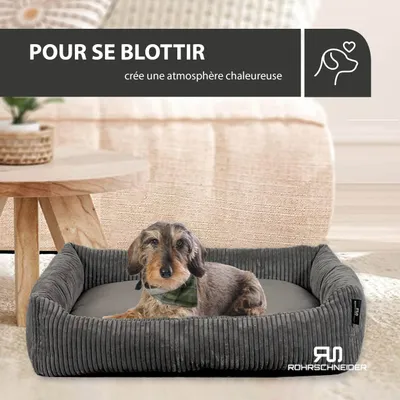 Rohrschneider Lit animal en velours côtelé