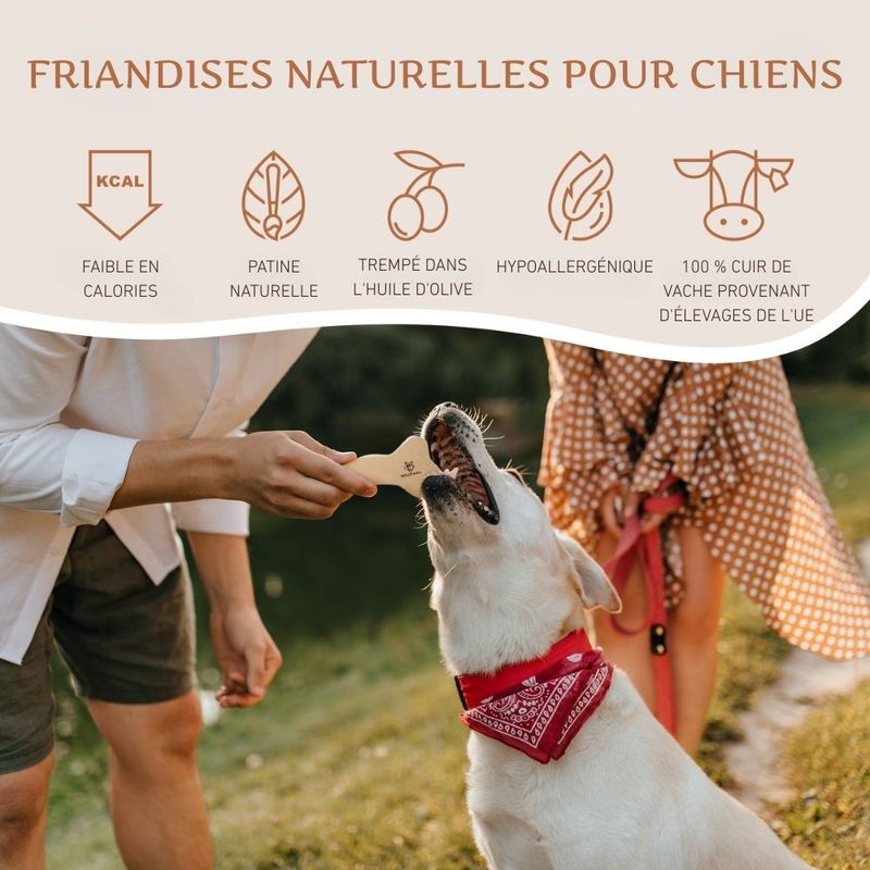 Wildfang® Os en cuir - mâcher le cuir