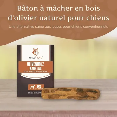 Bâton à mâcher en bois d'olivier
