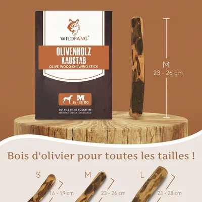 Bâton à mâcher en bois d'olivier