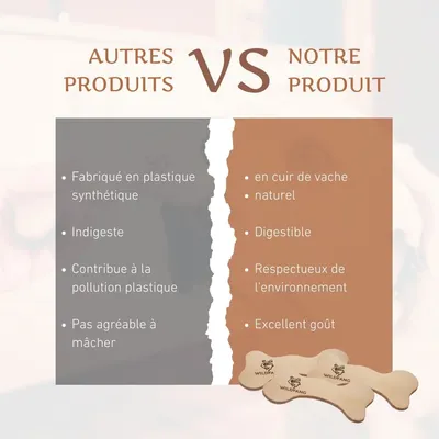 Wildfang® Os en cuir - mâcher le cuir