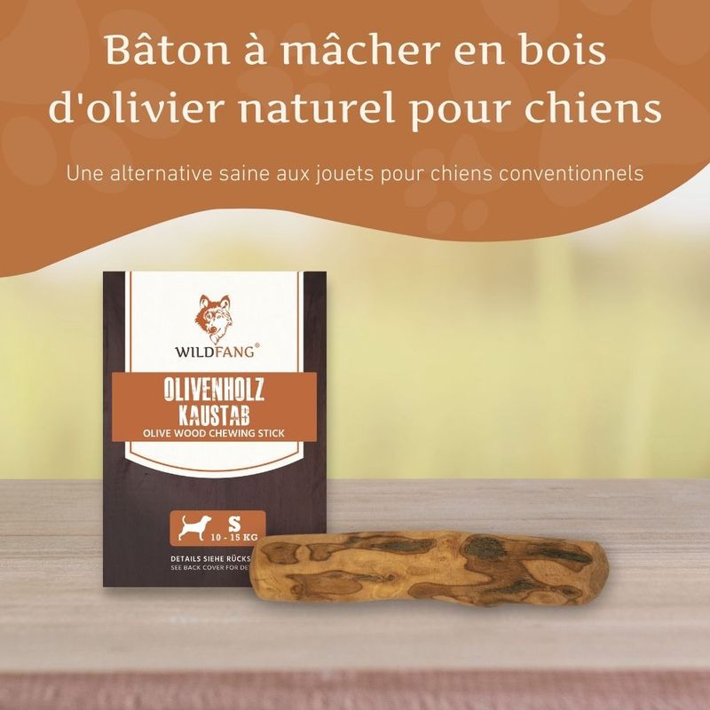 Bâton à mâcher en bois d'olivier