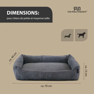 Rohrschneider Lit animal en velours côtelé