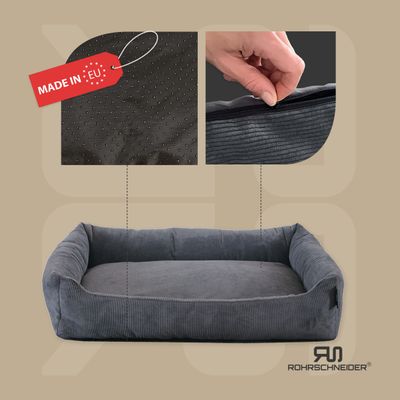 Rohrschneider Hundebett aus Cordstoff