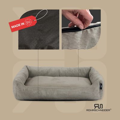 Rohrschneider Hundebett aus Cordstoff