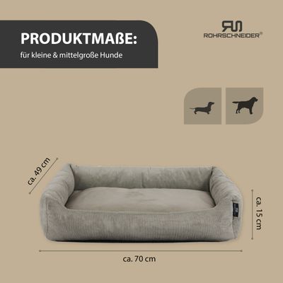 Rohrschneider Hundebett aus Cordstoff